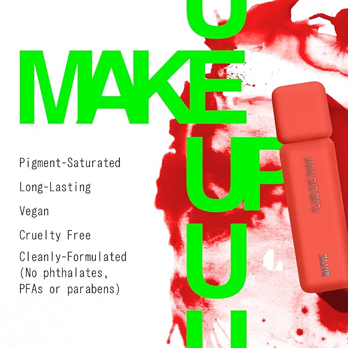 about-face Matte Fluid Eye Paint Marigold – High-Pigment Liquid Eyeshadow, Long-Lasting, No-Budge Matte Finish, Vegan & Cruelty-Free (Bright Coral)