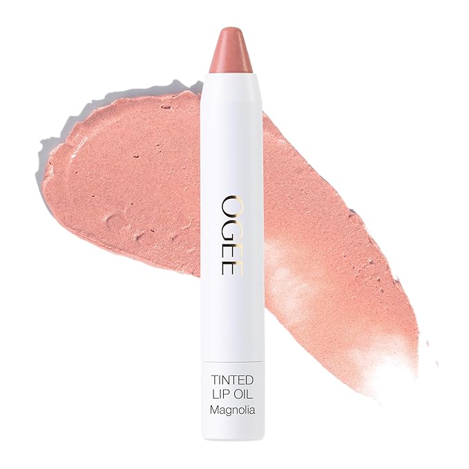Ogee Tinted Sculpted Lip Oil - Lip Stain Made with 100% Organic Coconut Oil, Jojoba Oil, and Vitamin E - Best as Lip Balm, Lip Color or Lip Treatment - MAGNOLIA