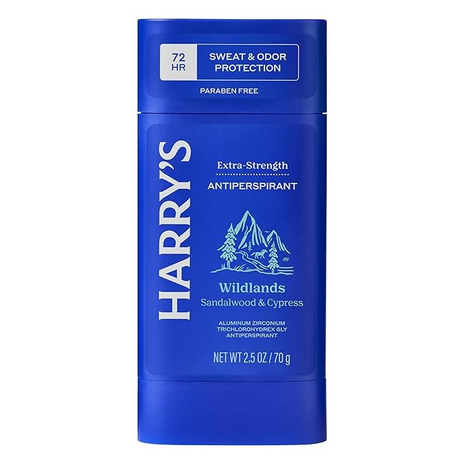 Harry's Extra-Strength Antiperspirant Deodorant, Sweat & Odor Control Antiperspirant for Men, Wildlands, 2.5 oz Pack of 3