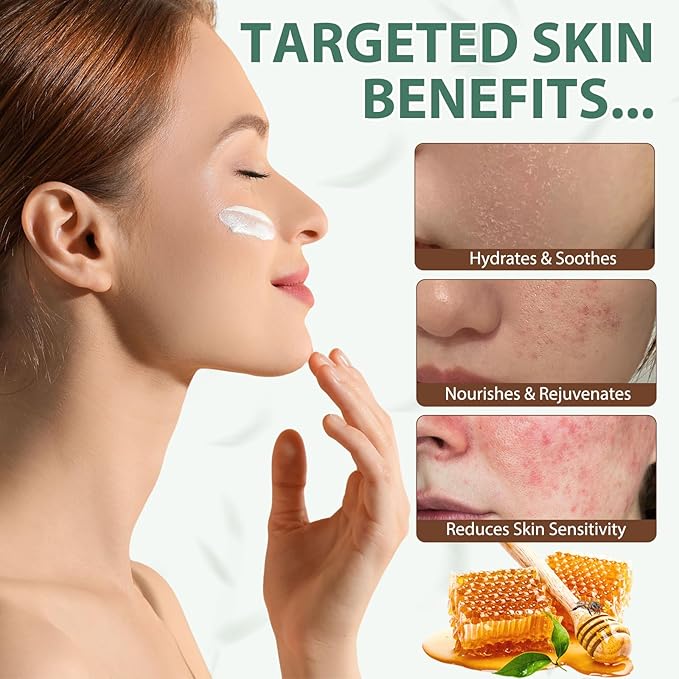 Beef Tallow for Skin, Tallow and Honey Balm, All Natural Moisturizer Hydrates and Nourishes the Skin, Deeply Moisturizing for Face & Body, Organic Grass Fed Whipped Beef Tallow & Honey Beeswax-4.2 Oz