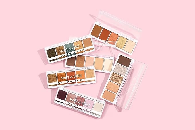 wet n wild Color Icon Eyeshadow Makeup 5 Pan Palette, Matte, Shimmer, Metallic, Long Wearing, Rich Buttery Pigment, Cruelty Free - Walking On Eggshells