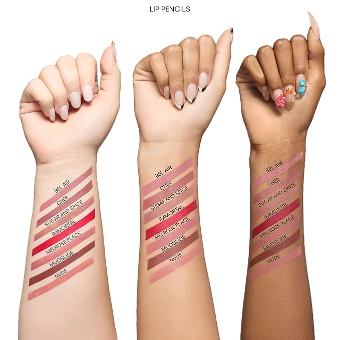 Gerard Cosmetics Lip Pencil (Melrose Place), Ultra Pigmented Matte Rosy Brown Lip Liner, Long Lasting, Hydrating Creamy Formula, Cruelty Free