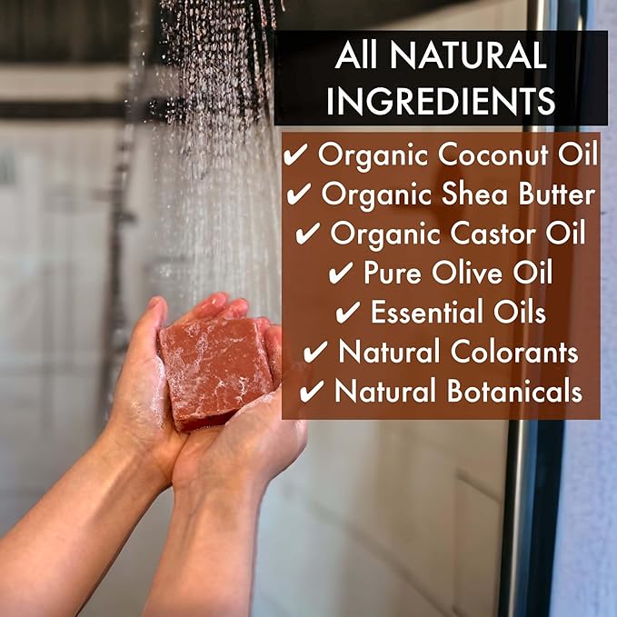 Natural Amor Organic Handmade Soap Bar Set (4 Pack), Made with Natural Ingredients, Cold Process Soap, Soap Gift Set for Women