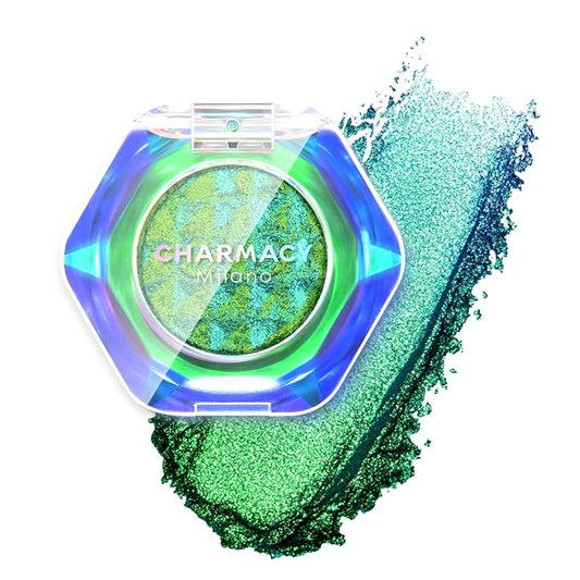 CHARMACY Multichrome Glitter Eyeshadow, Intense Pigmentation Chameleon Sparkling Eyeshadow, Bright Highlighter Duochrome Eye Make Up, Multi-Reflective Finishes Glitter Metallic Eye Makeup #07