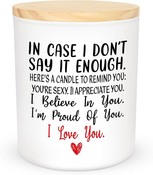 TEEZWONDER Christmas Couple Gifts for Her Wife Women Girlfriend - Vanilla Lavender Candle 10 oz - Engagement Gifts for Her, Romantic Candles for Anniversary Wedding Gift, Husband Birthday Gift for Him