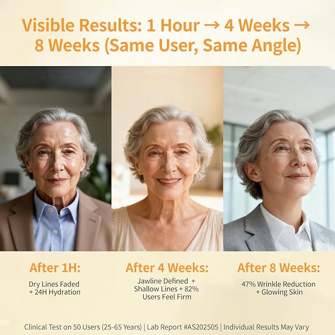 Anti-Aging Face, Eye & Neck Cream - Reduces Wrinkles & Dullness, Evens Tone, Firms, Tightens Skin, Lifts, Boosts Collagen | 48H Hydration | Anti-Aging Actives, Peptides, Vitamin C & Vit E