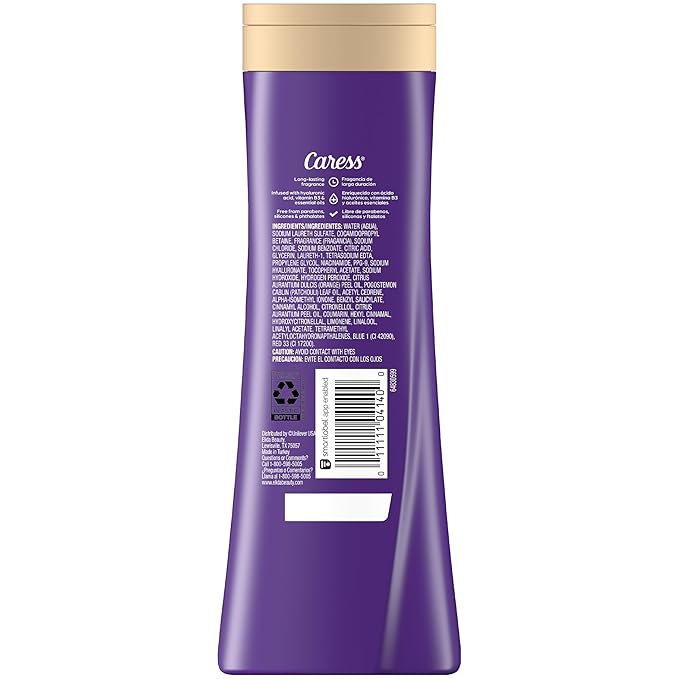 Caress Body Wash Black Orchid & Patchouli Oil To Relax and Recharge Relaxing, Fragrant Body Soap 20 fl oz, Pack of 4