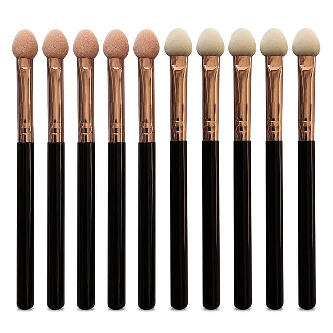 Makeup Brushes Set for Women Professional,UorPoto 10Pcs Sponge Eyeshadow Brush Sets Applicator Double Sided reusable