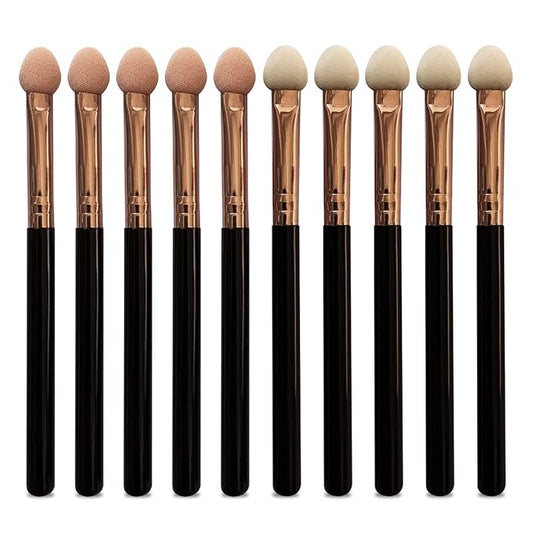 Makeup Brushes Set for Women Professional,UorPoto 10Pcs Sponge Eyeshadow Brush Sets Applicator Double Sided reusable