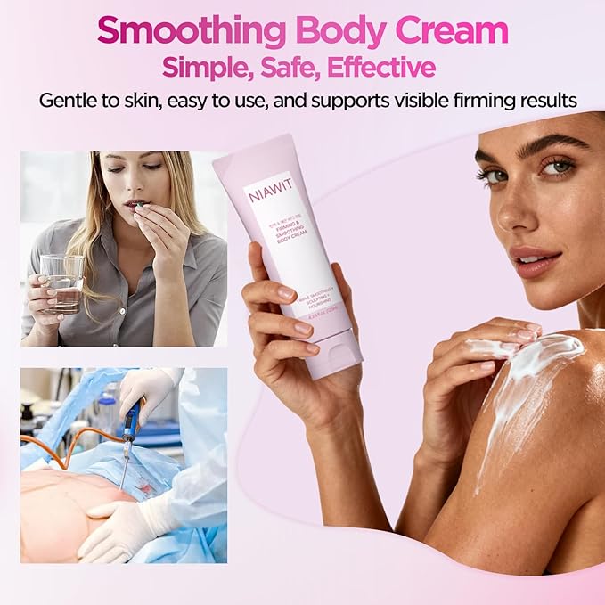Firming Smoothing Body Cream – Visible Lifting & Tightening for Belly, Thighs, Butt | Helps Reduce Cellulite & Sagging Skin, Body Sculpting Moisturizer for Daily Body Care Routine | 4.24 fl.oz