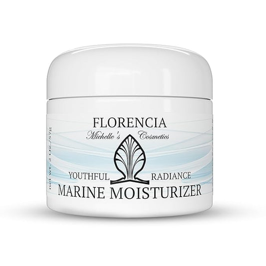 Florencia Marine Moisturizer - Youthful Radiance Face & Neck Cream - Hydrating, Nourishing, Wrinkle, Rejuvenating Cream with Marine Algae Extracts and Hyaluronic Acid for Men & Women, 2 oz
