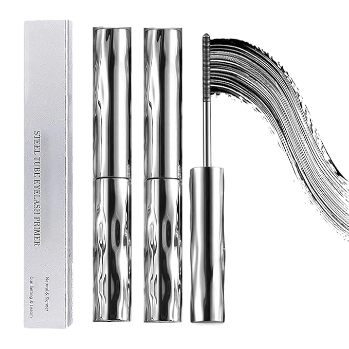 Seattle Get Mascara, Seattleget Mascara, Iron Wand Mascaras, Long Thick Curl Lash mascaras, 3D Curling Eyelash Iron Mascaras, Waterproof, Sweat-Proof, Non-smudged (Black*2)