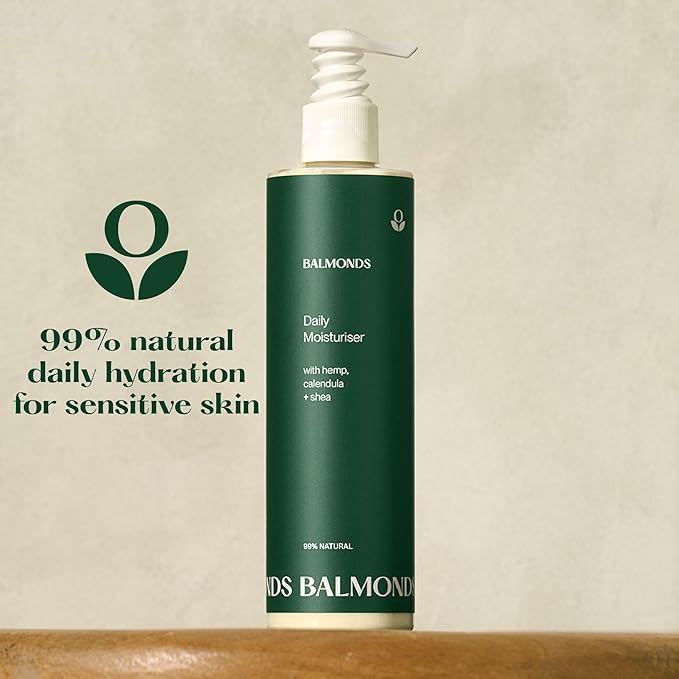 Balmonds - Daily Moisturizing Cream - 10.5oz. (300ml) - 99% Natural Moisturizer For Face & Whole Body - Free From Fragrance - Vegan - All Skin Types