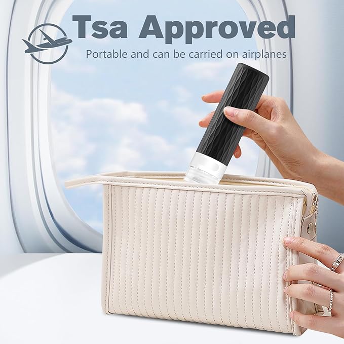 Travel Bottles for Toiletries, TSA Approved 3.4oz Travel Size Containers, BPA Free Leak Proof Silicone Traveling Bottles, Refillable Travel Essentials Kits for Shampoo Conditioner(4 Pack)-A