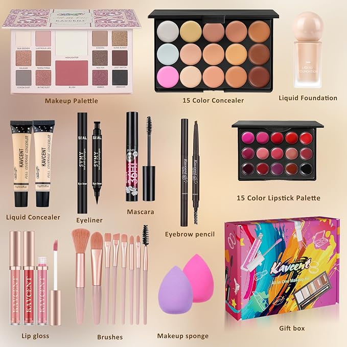 Makeup Kit for Women Teens full Kit Makeup Set for Teen Girls Makeup Gift Sets for Teenagers Christmas Makeup Kits for Teens 14-16 Christmas Gifts