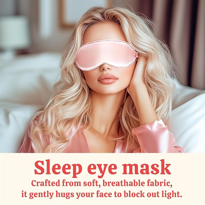 Bath and Body Gift Set for Women, 8 Pcs Rose Spa Set Presents for Women, Self Care Kit Includes Wine Tumbler, Sleep Eye Mask and More Birthday Gifts for Her,Christmas Presents for Her