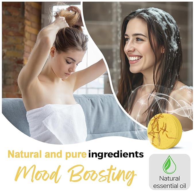 Aromatherapy Shower Steamers Birthday Day Gifts Lemon - Swcandy 8 Pcs Bath Bombs Birthday Gifts for Women, Shower Bombs with Essential Oils, Relaxation Home SPA for Women Who Has Everything