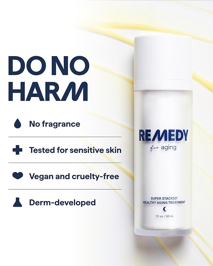 Remedy for Healthy Aging - Retinaldehyde, Resveratrol, Glycolic Acid, Argireline, Ferulic Acid, Matrixyl 3000 - Anti-Aging Treatment for Wrinkles, Uneven Texture & Tone - By Dermatologist Dr. Shah
