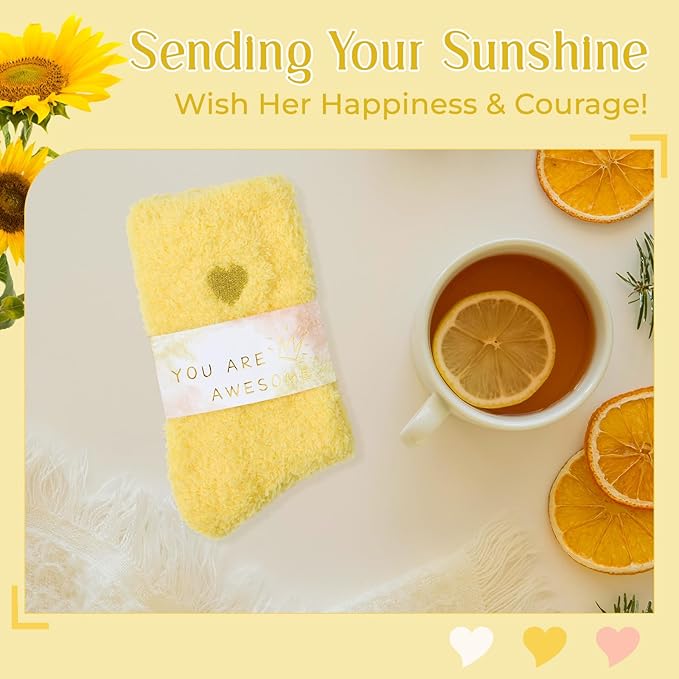 American Trends Coral Fleece Cloud Socks Ultra-Soft Fuzzy Warm Sleep Socks Cozy Unisex Gifts for Birthday Self-Care