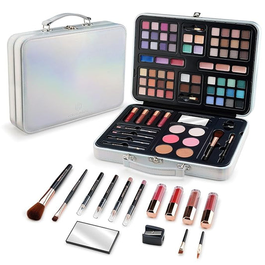Color Nymph Kids Makeup Sets for Girls, Teen Makeup Kits for Beginner Starter with Silver Case, Portable Traveling Full Makeup Kit with Everything, Cosmetics Makeup Gift Set for Birthday