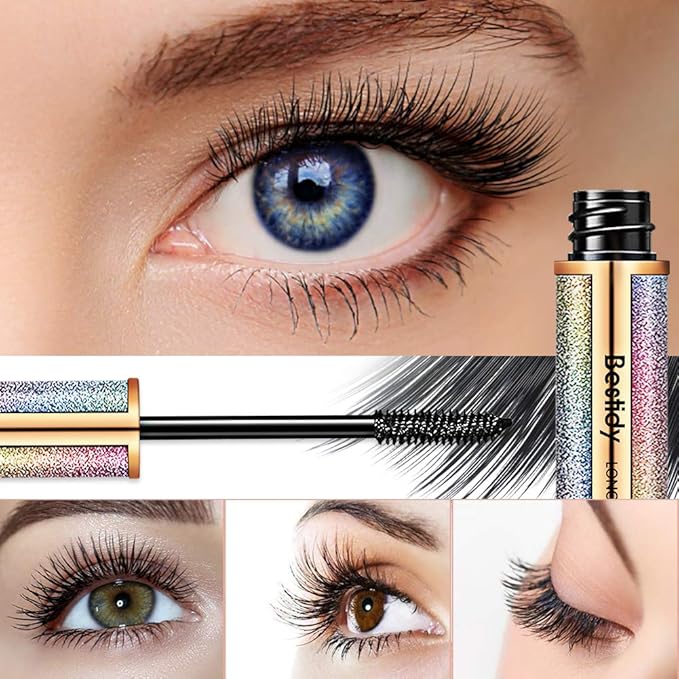 Bestidy 4D Silk Fiber Lash Mascara - Natural Waterproof, Smudge-proof, Thickening & Lengthening, No Clumping, Lasts All Day