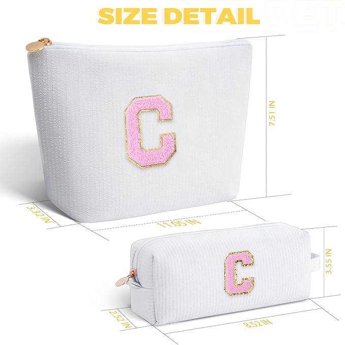 Customized Mothers Day Gifts - Birthday Gift for Mom,Gifts From Daughter,Mother in Law Gifts,Mama Gift Idea,Makeup Bag Set Cosmetic Bag - White,C