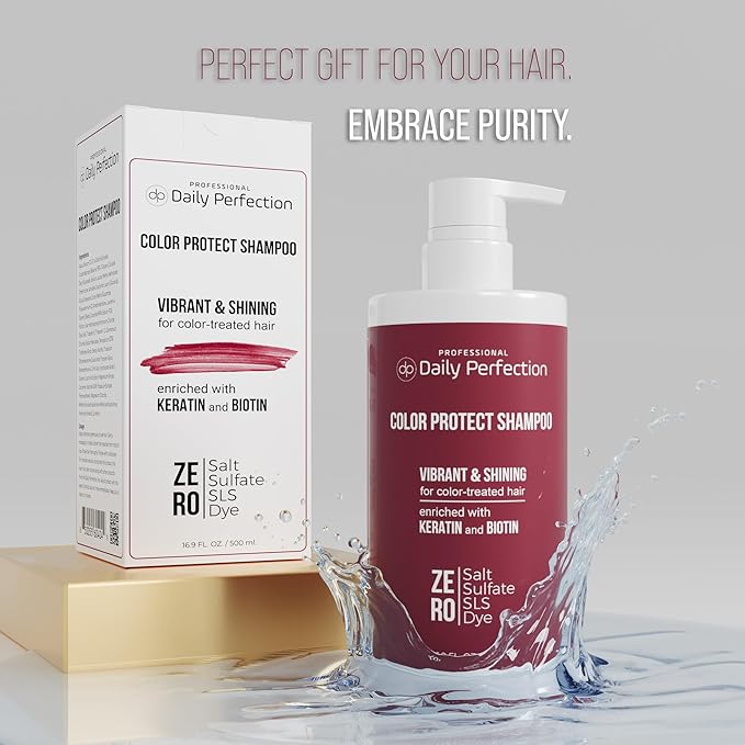 (dp) Color Protect Shampoo – Maintain & Enhance Color-Treated Hair – Clean + Salon-Grade Formula with Biotin & Keratin