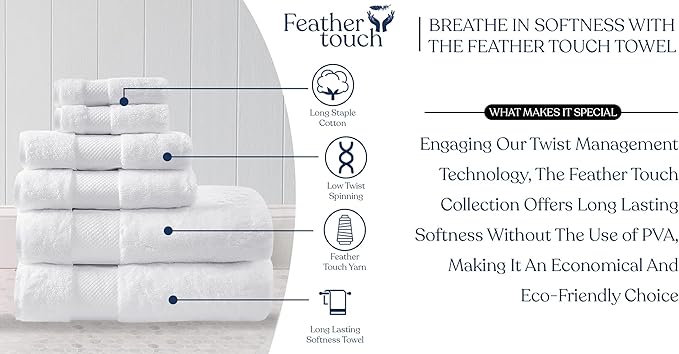 Delara Organic Cotton Luxuriously Plush Bath Towel 20 Piece Set|GOTS & Oeko-TEX Certified|Premium Hotel Quality Towels|Feather Touch Technology|650 GSM Long Staple|Soft, Quick Dry & Ultra-Absorbent