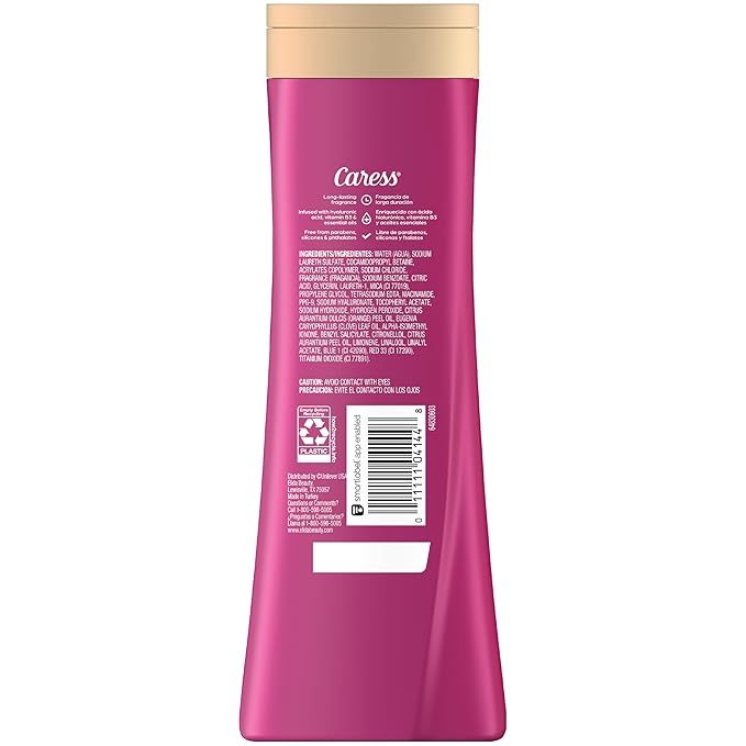 Caress Moisturizing Peony & Almond Blossom Body Wash For Fresh, Smooth Skin Body Soap To Soothe & Unwind 20 fl oz, Pack of 4