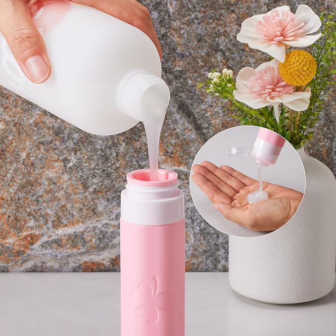 INSFIT Travel Bottles for Toiletries 23pack, TSA Approved Travel Size Toiletries, Airplane Essentials for Creams, Shampoo, Cosmetic Liquids