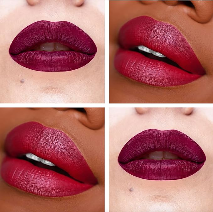 The Lip Bar - Nonstop Liquid Matte Lipstick Mini 2-Pack, Muse (Deep Berry) + Rebel (Deep Burgundy) - High Pigment - One Swipe - Long Lasting - Jojoba Oil & Vitamin E - Vegan - .24 fl oz