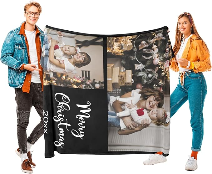 Personalized Gifts for Mom, Custom Blanket with Photos, Personalized Photo Blankets Using My Own Photos, Customized Blankets with Pictures, Birthday Gifts for Women Men Baby Child
