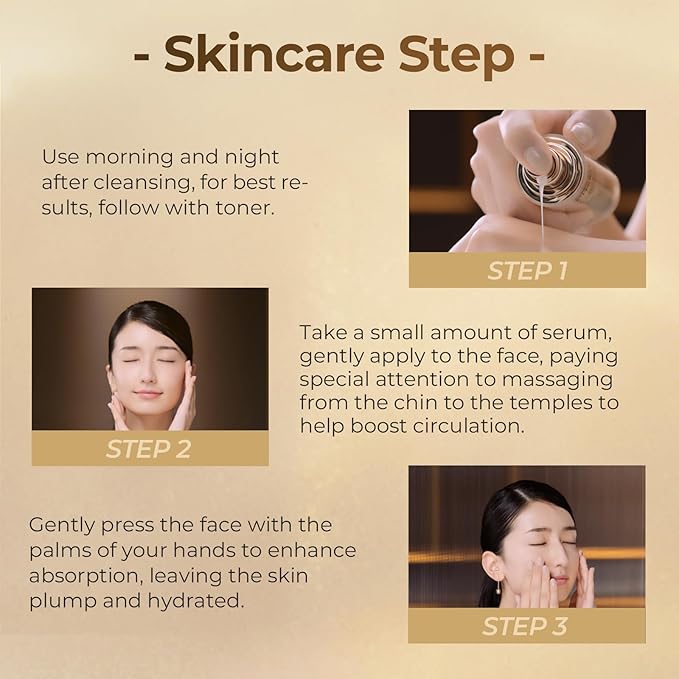 Gold Diamond Multi Anti-aging Serum (50ml/1.69oz) - Moisturizing Facial Essence Serum for Visible Correction of Anti Aging Signs & Wrinkle with Tri-Peptide, Hyaluronic Acid, Panthenol