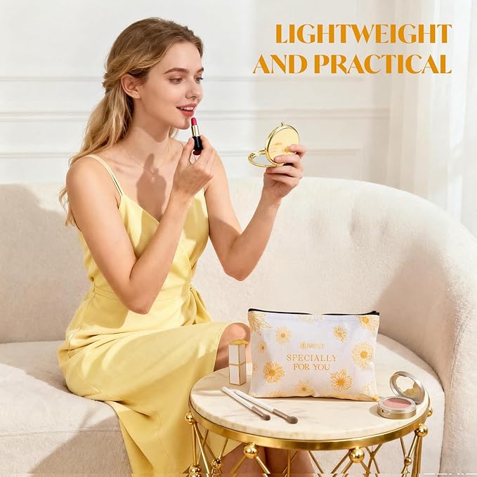 Briney 13Pcs Birthday Gifts for Women, Care Package for Women, Gift Basket, Unique Relaxing Sunflower Themed Present for Mom Wife Sister Best Friend, Yellow