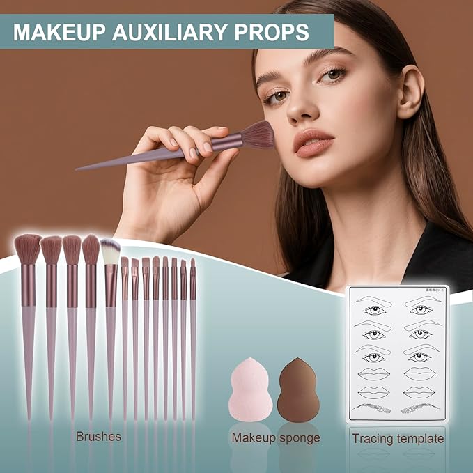 All in One Makeup Kit for Women Full Kit, Makeup Gift Set for Girls & Teen, Travel Makeup Set, Professional Makeup Kit Includes lash Clusters Kit Eyeshadow Lipstick Brow Pencil Eyeliner Brush Set