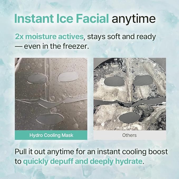 NDP Collagen Cica Cooling Hydro Mask – World’s First Freeze-Ready Hydrogel Face Mask with 55,000Da Vegan Collagen, Real Mugwort & Centella – Korean Mask for Sensitive Skin, 36g x 4ea