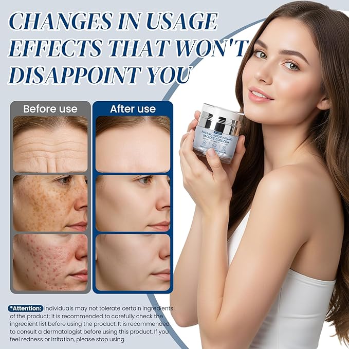 Collagen Cream for Face With Retinol and Collagen Used for Moisturizer Firming Anti Wrinkle Collagen Anti Wrinkle Day Night Creamfor Face Used for Women and Men 2Pack 1.7 Fl Oz