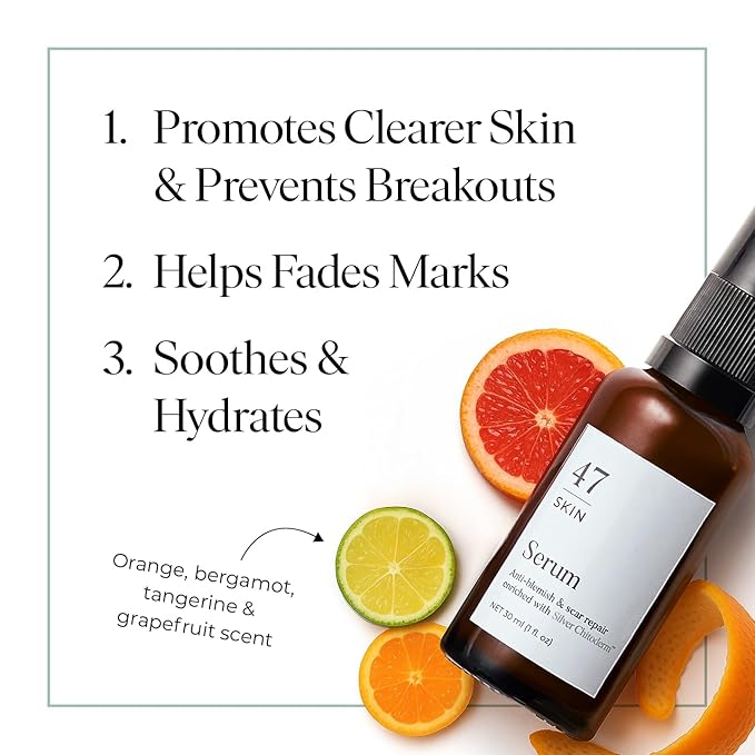 | Hydrating Face Serum with Silver Chitoderm for ALL Skin Types | Clears Acne, Prevents & Heals Breakouts & Blemishes, Repairs Scars | Moisturises and Nourishes For Smooth Skin | 30ml
