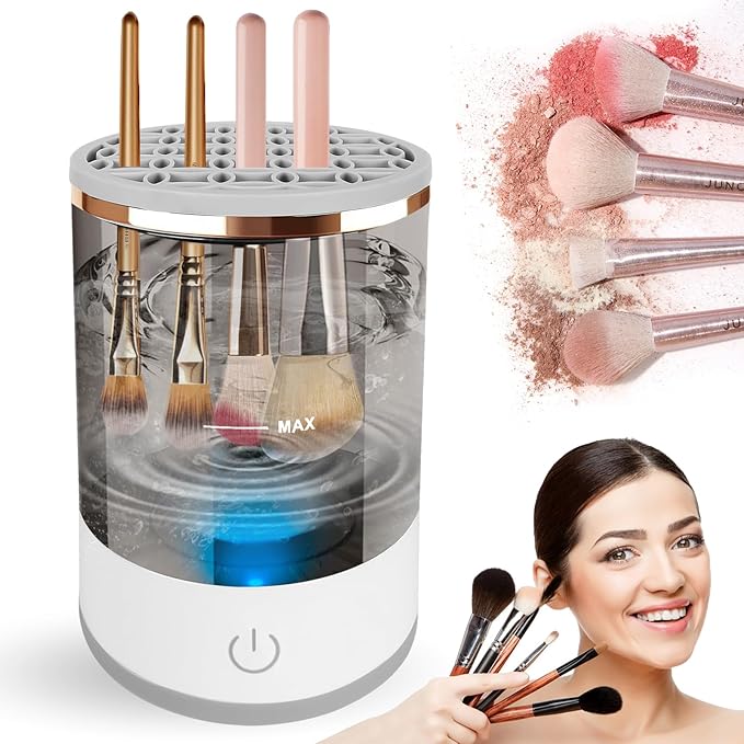Electric Makeup Brush Cleaner, Machine For Deep Cleaning All Types Of Brushes,Multi-Use Cosmetic Brush Cleaner,Makeup Brush Sanitizer For Makeup Lovers & Professionals Brush Cleaner