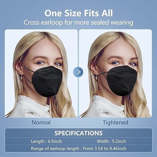 HALIDODO KN95 Face Mask, 5-Ply Breathable Comfortable Safety Mask (Blue)
