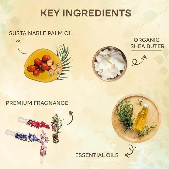 Wavertree & London Natural Soap Bars Gift Set (Set of 6), 7 Oz Assorted Scented Bar Soap Gift Box for Women & Men, Moisturizing & Pure Triple Milled Luxury Bath Soap Bars enriched with Shea Butter