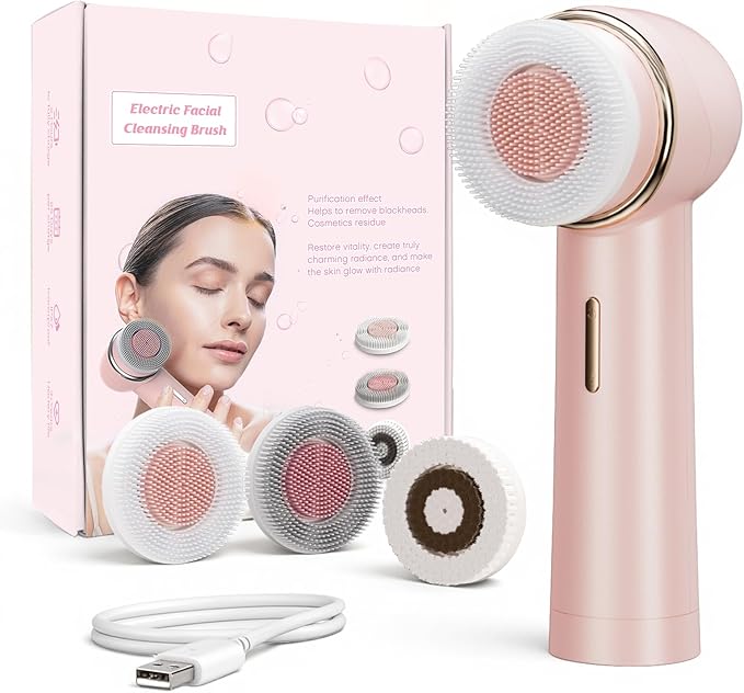 Double Directional Rotating Teenage Cleansing Brush, deep Pore Cleaning Rechargeable Waterproof Cleansing Brush, Trendy Stuff Christmas Gifts/Stocking Stuffer