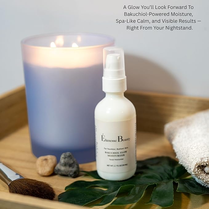 Bakuchiol Glow Moisturizer – Plant-Based Retinol Alternative for Youthful, Radiant Skin | Lightweight, Hydrating Daily Facial Cream (1.7 fl oz / 50 mL)