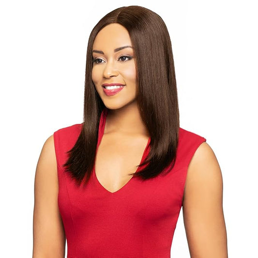 Foxy Silver Lady HD Lace Closure, 4x4 Pre-Plucked Hand-Tied Human Hair Lace Piece, Unprocessed Brazilian Natural Hair, Invisible Seamless Closure Piece, 35g (Natural Brown, 14)