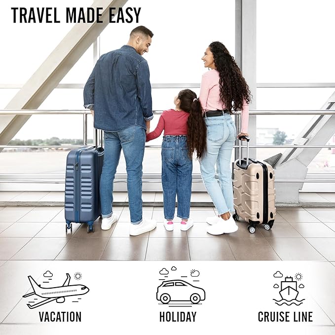 Veken 8 Set Packing Cubes for Travel, Birthday Gifts for Women Mom Her, Cruise Ship Essentials Accessories for Beach Vacation, Suitcase Organizer Bags for Luggage with Hanging Toiletry & Shoe Bag