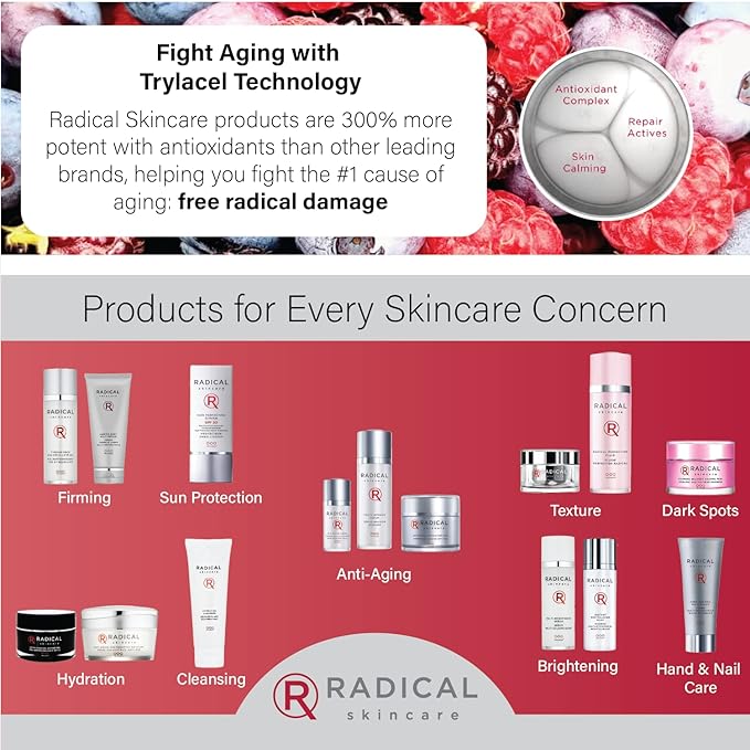 Radical Skincare Detox Charcoal Enzyme Peel - Powerful Formula w/ 11 Fruit Enzymes for Maximum Exfoliation | For All Skin Types Including Sensitive Skin | Cruelty & Paraben Free (1.7 oz)