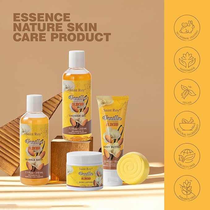 Spa gift baskets for women, Perfumes gifts for women 25 pcs for Women & Men Bath and Body Shower Bath Kit, Vanilla & Honey Almond birthday gifts bath gift Spa Kit, Mother's Day Gifts for Mom