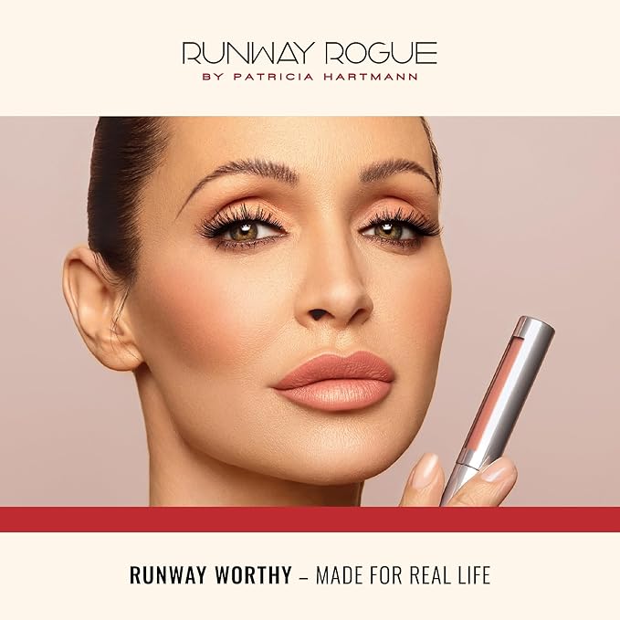 Runway Rogue Silk Glam Liquid Lipstick, Long Wear Frosted Maple Brown Sugar Lipstick, ‘Sex Symbol’