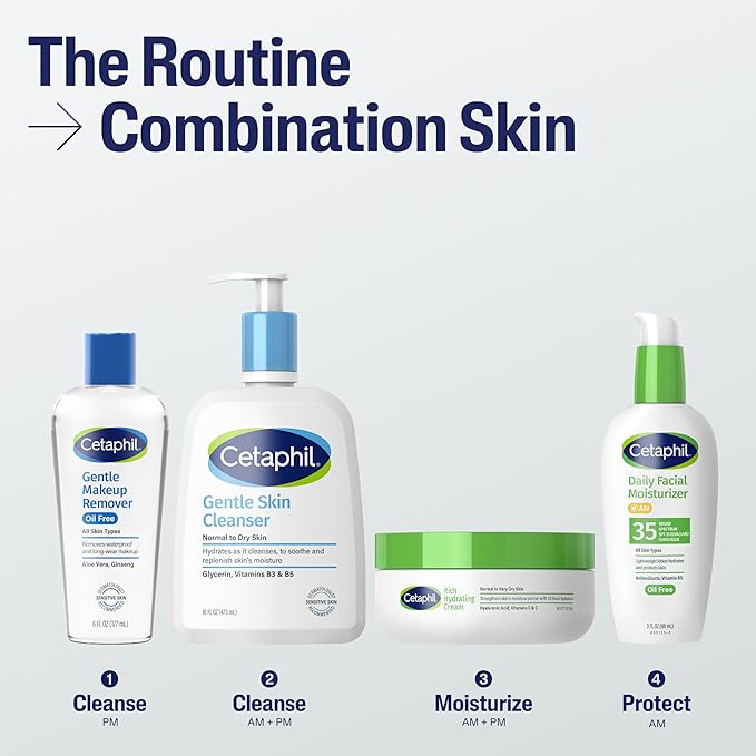 Cetaphil Gentle Waterproof Makeup Remover, Oil-Free Formula Suitable for Sensitive Skin, 6.0 Fluid Ounce