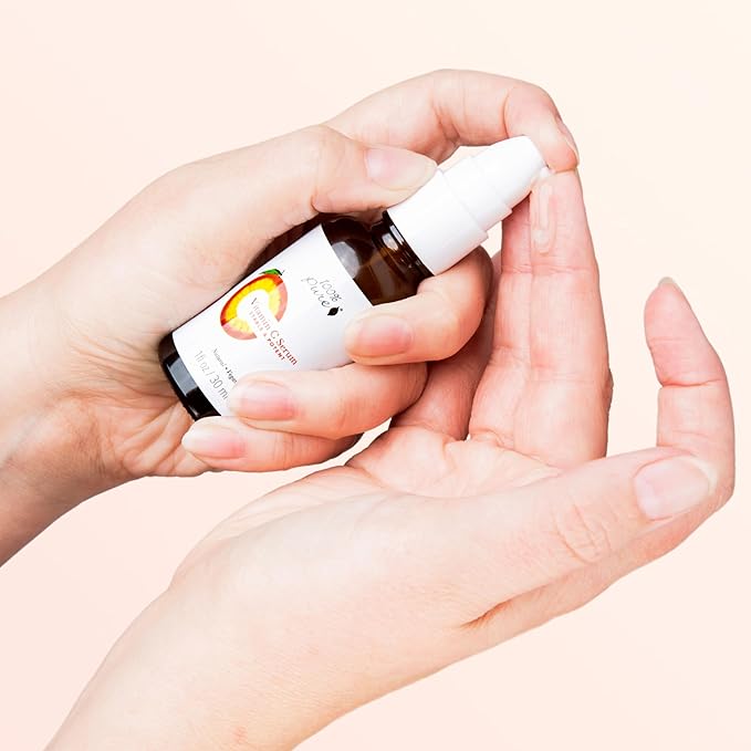 100% PURE Vitamin C Face Serum Hydrating Glow Skin Care with ALA Aloe + Vitamin E Oil - Daily Firming & Correcting Anti Aging Facial Moisturizer for Women & Men All Skin Types, Vegan - 1 Fl Oz